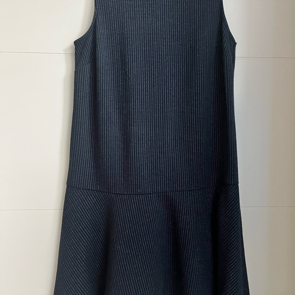 LOFT Navy Sleeveless Midi Dress
